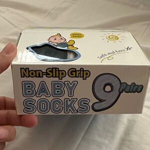 Non-Slip Grip Baby Socks 9 Pairs